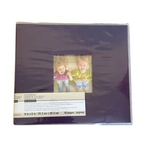 Recollections 8 x 8 Scrapbook Album Post Bound Photo Safe Purple New